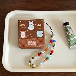 n3flip华为purax 可爱小狗玩偶插画适用三星ZFLIP7 4手机壳小米Mixflip2硬壳OPPO pocket2挂链VIVOx荣耀V