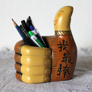 饰个性 励志陶瓷笔筒桌面装 文具摆件儿童生日礼品创意学生实用奖品