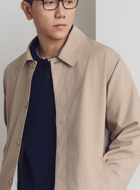 Arba设计 O03 春秋高级轻通勤新疆棉亚麻闲适Cleanfit中长风衣