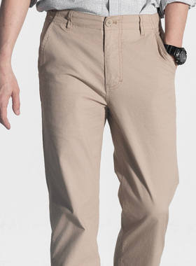 Arba设计 P92X 春夏秋高级零压轻通勤亚麻弹力淡漠色闲适微锥长裤