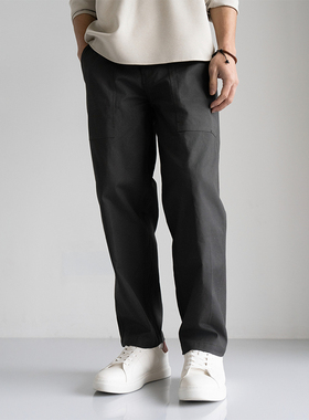 Arba设计 P198 三季新疆棉弹立体闲适静奢轻通勤廓形工装裤