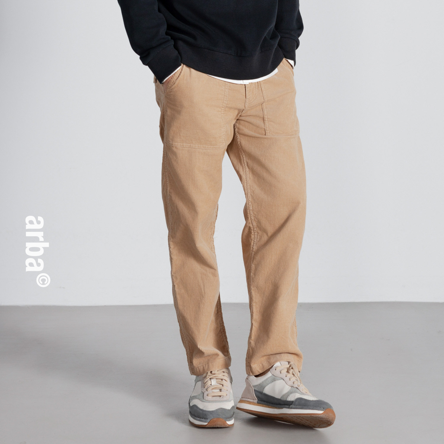 ARBA静奢复古灯芯绒闲适工装裤