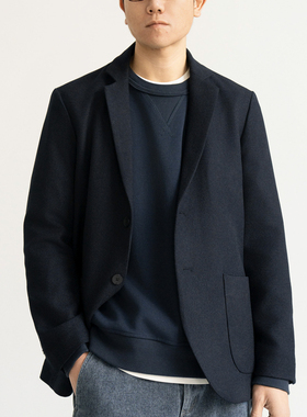 Arba设计 V61春秋高级轻通勤针织纹理cleanfit工装休闲西服外套