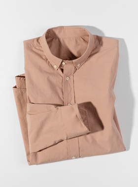 Arba设计 S84春秋高级轻通勤新疆棉干爽纸感棕砂Cleanfit中性衬衣