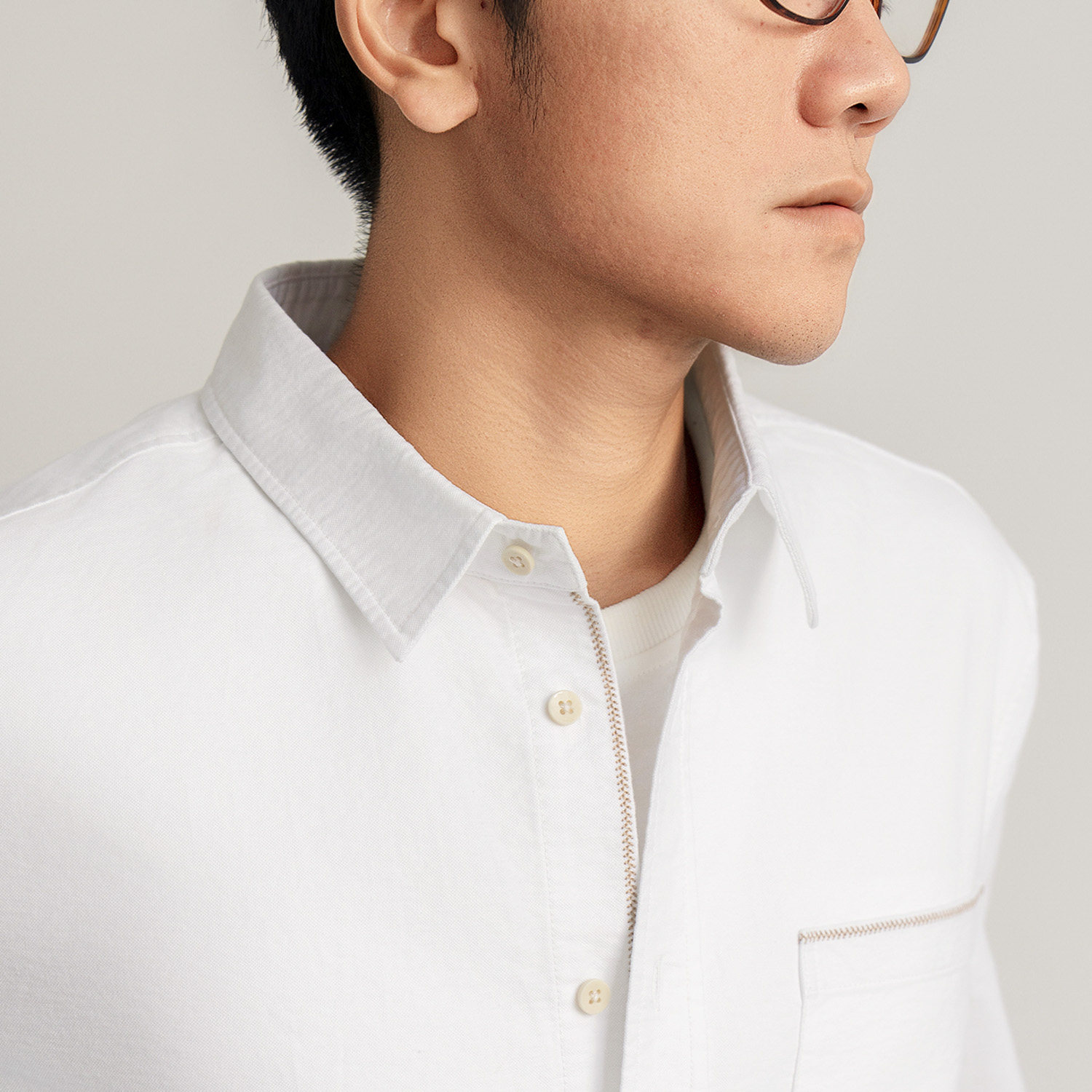 ARBA高级轻通勤新疆棉刺绣衬衫