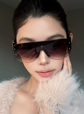 弗瑞姆潮流铆钉一体镜片太阳镜