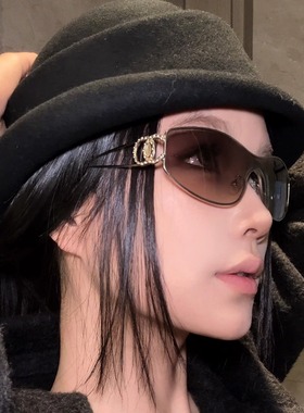 弗瑞姆眼镜欧美小香风格女士太阳镜猫眼连体镜片时尚通勤百搭295