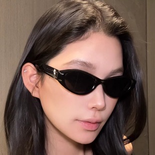 弗瑞姆眼镜墨镜男款 猫眼小框防紫外线太阳眼镜女潮407 帅复古时尚