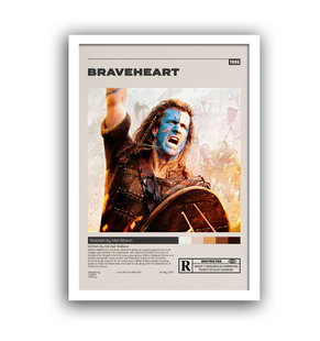 勇敢的心实木有框画装饰画现代简约画电影海报挂画卧室画客厅画