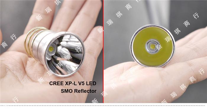 开口26.5mm Cree XPL-V5白光LED10W泛光灯头501B502B强光手电配件