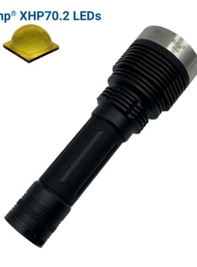 21700充电电池大功率强光30W户外大光斑手电筒CREE XHP70.2白黄灯