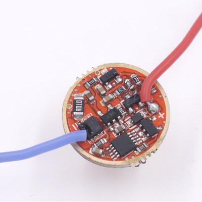 5A电流17MM温控单锂电驱动40/50二代LED电路板强光手电筒DIY配件
