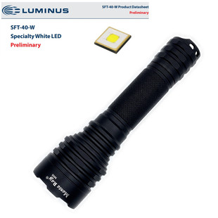 强光手电筒SFT40平头远射21W白光黄光远射户外21700充电池2600LM