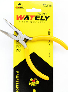 Wately/威特力 5寸迷你美式尖嘴钳 125mm迷尔尖咀钳 尖口钳