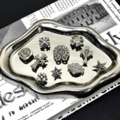 扣洞洞鞋 花五角星盾牌鞋 配饰适配crocs卡洛驰 鞋 暗影十字架洞洞鞋