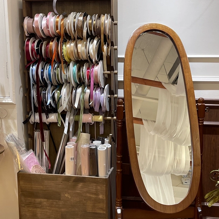 实木丝带织带收纳展示架