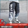 33TH Guochao thương hiệu quần siêu cháy gradient đường phố hip hop quần bó sát xu hướng quần nam và nữ - Quần Jogger quần áo nam đẹp