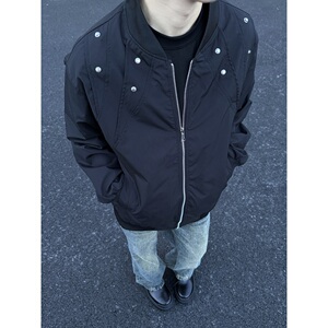 棒球服铆钉夹克外套 1 501-1-JK105-P75 控价109图片
