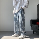 11潮牌小熊印花牛仔裤男501-1-NZ908，男装牛仔裤，星座501-1