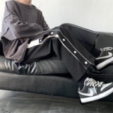 2021潮流拼色排扣休闲九分裤501-1-K231-P55，男装休闲裤，星座501-1