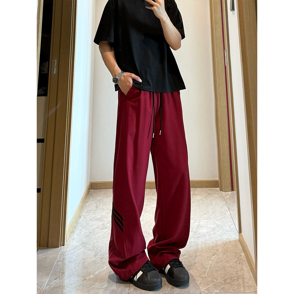 2025撞色条纹冰丝休闲裤运动裤501-1-K115-P4068,女装休闲裤,星座501-1