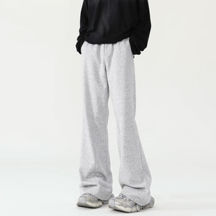 微喇叭拼接休闲卫裤 K2491 特P38 501 2024