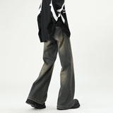 复古做旧微喇牛仔裤501-1-NZ987-P55，男装牛仔裤，星座501-1