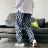 中性潮流棋盘格子牛仔裤501-1-NZ107-P4558，男装牛仔裤，星座501-1