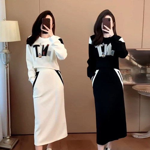 小个子时尚休闲一整套套装裙女