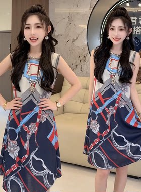 新款轻薄中长款A字裙女夏季