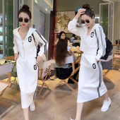 裙女时尚 休闲套装 减龄休闲卫衣半身裙两件套 时尚 欧货2026春秋新款