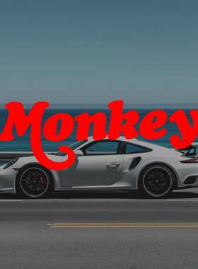 HONDA本田monkey猴子汽车车贴LOGO车身玻璃摩托车油箱反光贴纸