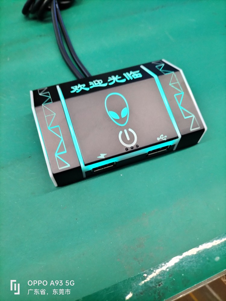 新款网吧电竞电脑风冷机桌面开关机箱外置按键电源开机可订制LOGO