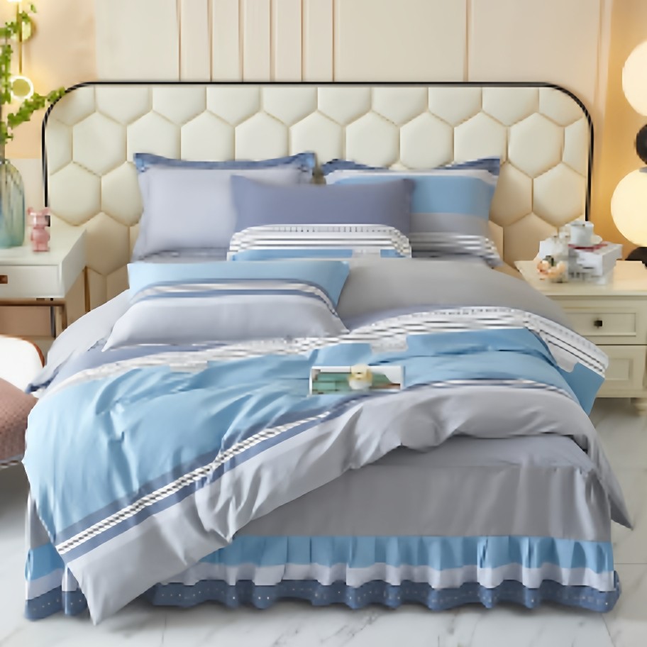 四件套床裙款 全棉纯棉带床罩欧式床品套件少女心 公主风床上用品