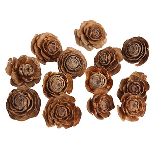 木玫瑰 圣诞松果干花永生花材 天然植物 装饰搭配材料豆荚diy配件