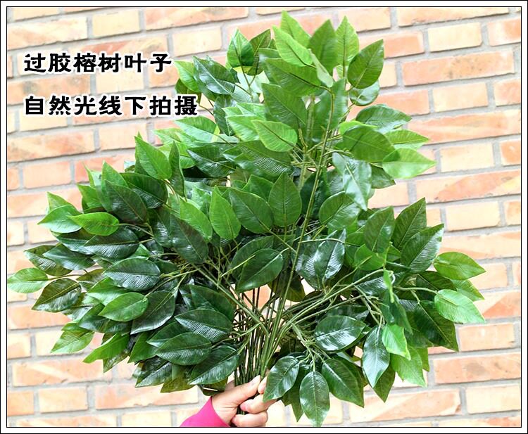 包邮树叶仿真榕树叶田园乡村假树叶美化装饰假榕树叶舞台道具