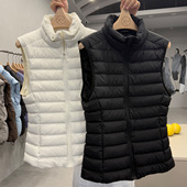 90白鸭绒修身 排骨羽绒马甲女轻薄短款 2025年秋冬新款 立领背心外套