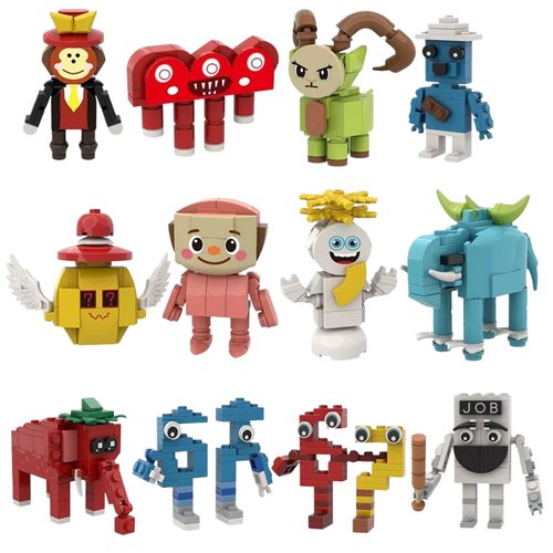 窃取脑腐67数字人积木套装玩具