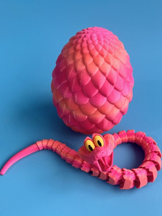 3D Printed Snake Gary Toy Zootopia Peripheral Model with Movable Joints Snake Egg Set Children's Gift New