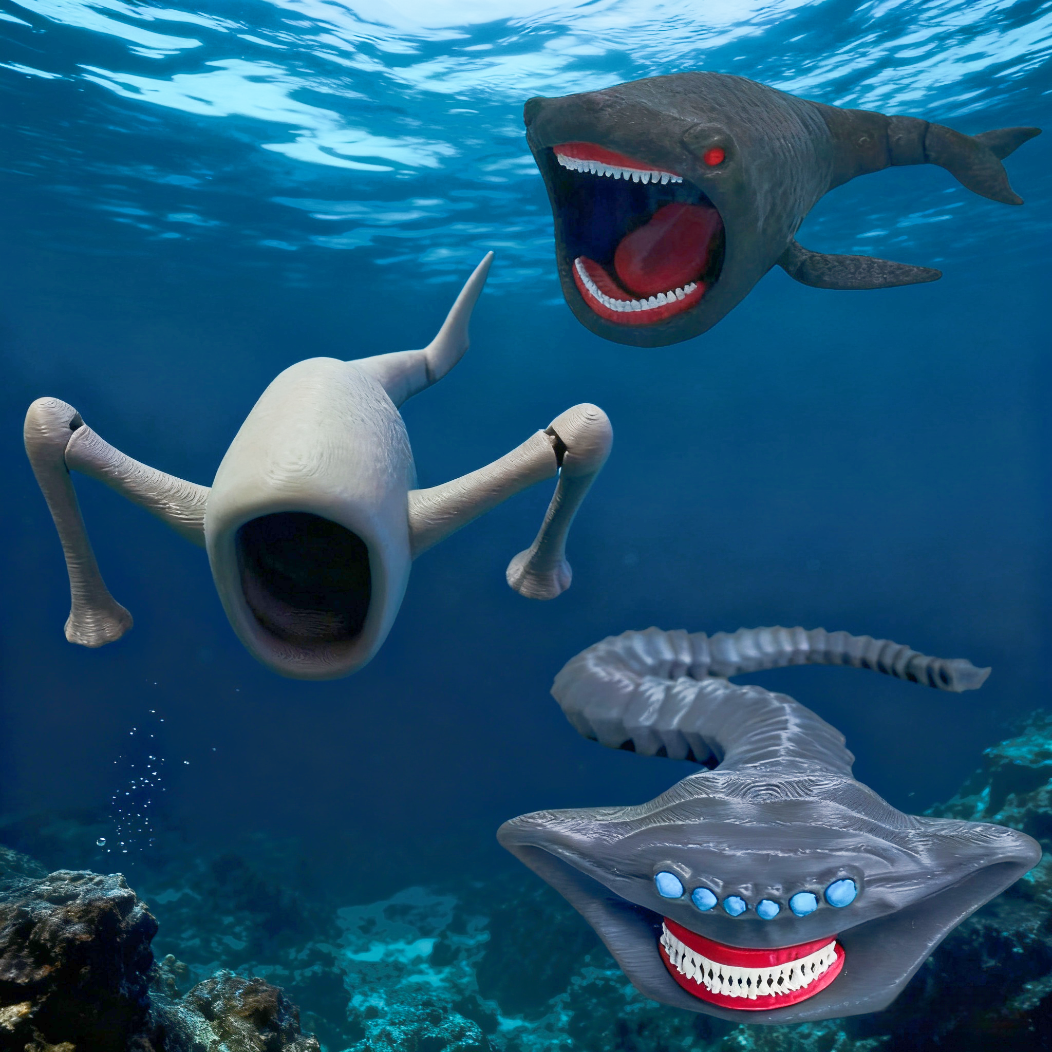 深海迷航巨兽3D打印模型玩具手办