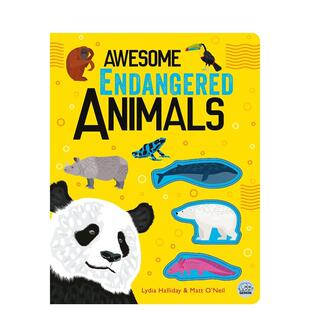 【预售】【惊叹大自然】濒危动物 【Awesome Nature】Awesome Endangered Animals 原版英文儿童绘本 进口图书