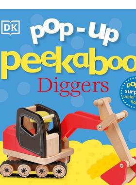 【预售】【立体书】躲猫猫：挖掘机 【Pop-Up Peekaboo!】Diggers 原版英文儿童立体图书书籍