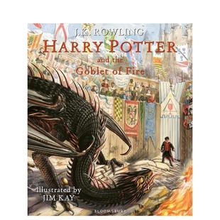 Harry the 现货 插图版 Edition 英文青少年读物图书 Illustrated Potter 哈利波特与火焰杯 Goblet and 原版 Fire