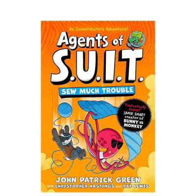 【预售】【鳄鱼侦查员】西装特工 卷4：麻烦多多(平装) Investigators:Agents of S.U.I.T 儿童英文原版漫画书爆笑7-10岁少儿读物