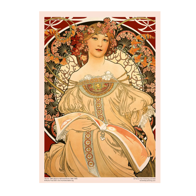 【现货】拼图1000片:阿尔丰斯·穆夏:遐想 Alphonse Mucha:Reverie 火焰树flametree拼图成人益智减压礼品书英国原版艺术室内装饰