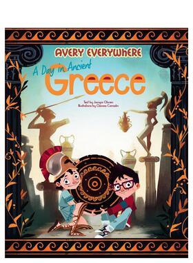 【现货】【艾弗里无处不在】古希腊的一天 【Avery Everywhere】A Day in Ancient Greece 原版英文儿童故事图书书籍