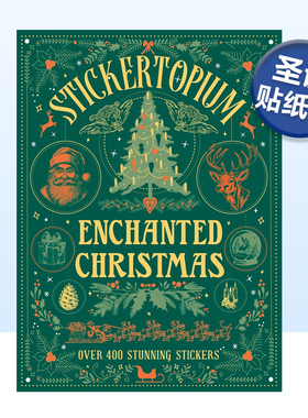 【预售】复古艺术贴纸：迷人的圣诞节 Stickertopium: Enchanted Christmas 英文原版儿童绘本贴纸书装饰剪贴簿圣诞节礼物书籍