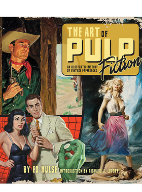 【预售】The Art of Pulp Fiction: An Illustrated History of Vintage Paperbacks，复古平装书的插图历史 英文原版设计图书