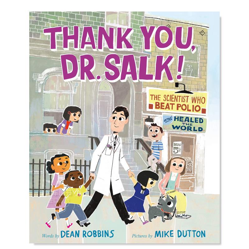 【现货】谢谢你 索克医生！ Thank You, Dr. Salk! 英文儿童绘本原版图书进口外版书籍 Dutton;Mike Farrar Straus Giroux 书籍/杂志/报纸 儿童读物原版书 原图主图