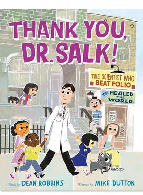 【预售】谢谢你,索克医生 Thank You, Dr. Salk 英文原版儿童情商启蒙亲子绘本3-6岁故事人际交往友谊图画书 Dutton;Mike